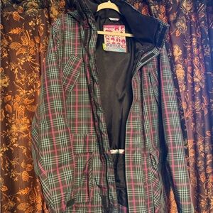 Burton Plaid Ski & Snow Jacket - Black and Pink